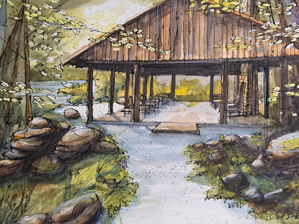 1930's Civilian conservation Corps pavilion at Gorge Park, Cuyahoga Falls, Ohio by David Whited