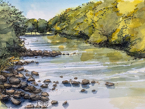 Cuyahoga River in Cuyahoga Falls by David Whited