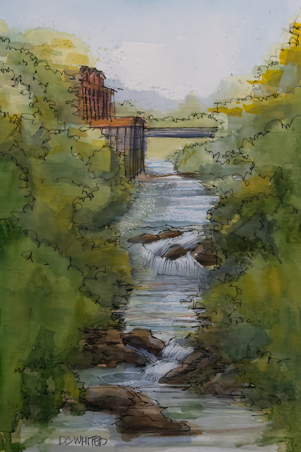 Cuyahoga River in Cuyahoga Falls, Ohio by David Whited