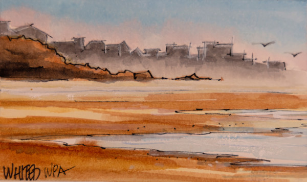 Whiskey Painting, Oregon Coastline by David Whited