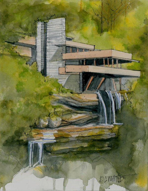 Fallingwater, a Frank Lloyd Wright masterpiece (Sold, prints available) by David Whited