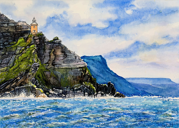 Isolated Light House, west coast of South Africa by David Whited