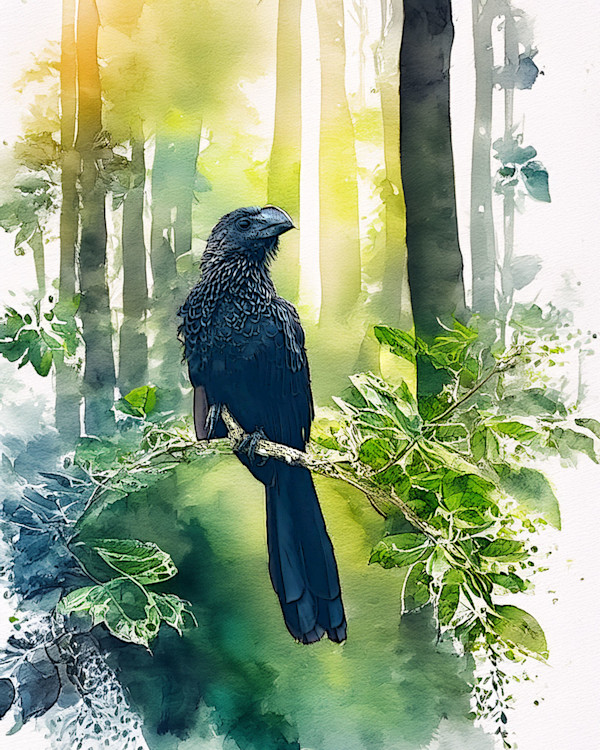 Smooth-Billed Ani, Galapagos by David Whited, Image 1.