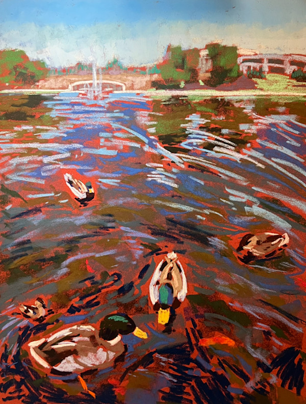 Feeding the Ducks at Big Spring Park by Katie Hallahan