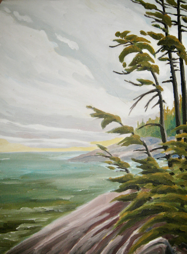 Study for Pines at the Edge by Chris James Cooper