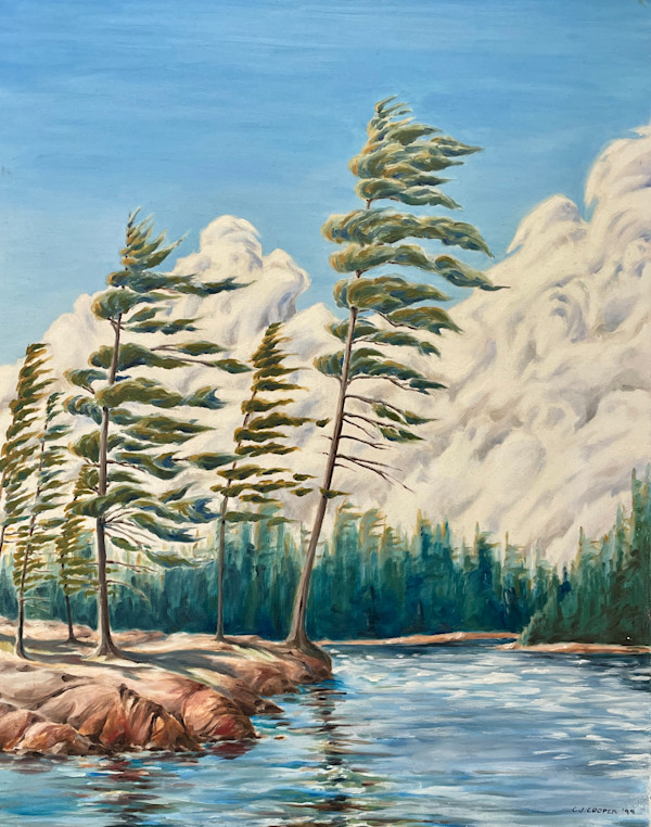 Solitary Pines, Sunbeam Lake, Algonquin by Chris James Cooper