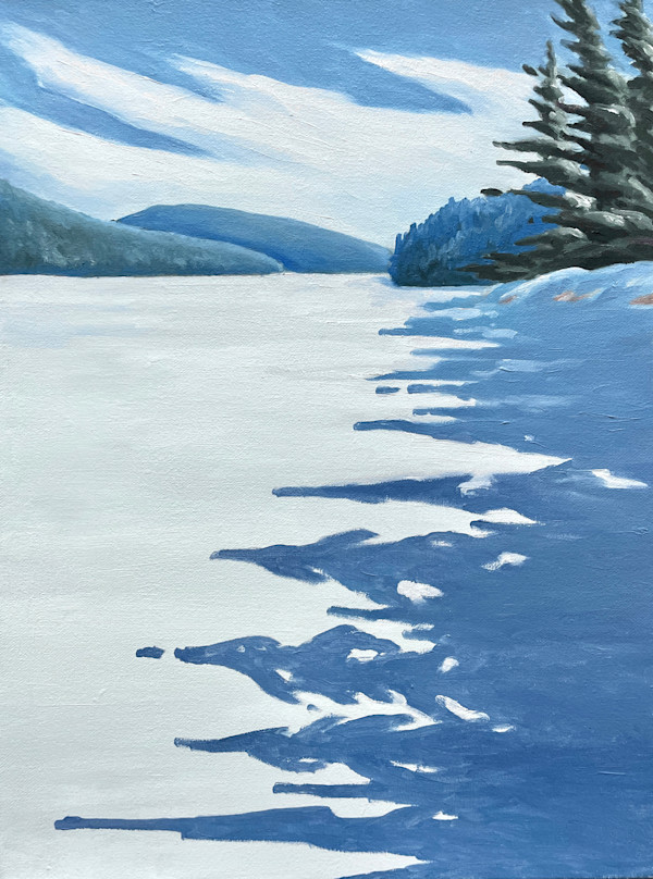 Winter Lake Shore by Chris James Cooper