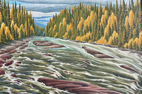 Rushing Waters of Northern River by Chris James Cooper