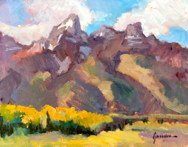 Afternoon Sun on the Grand Teton by Susan F Greaves