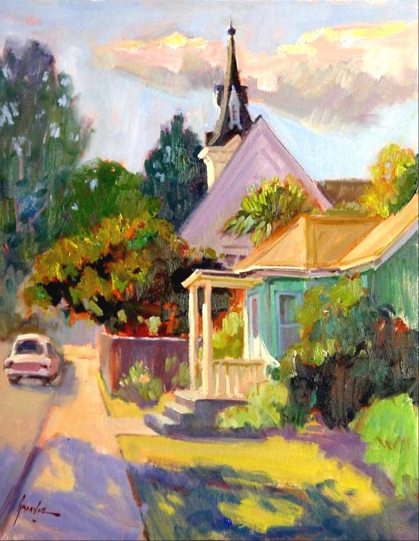 Behind Ferndale Church by Susan F Greaves
