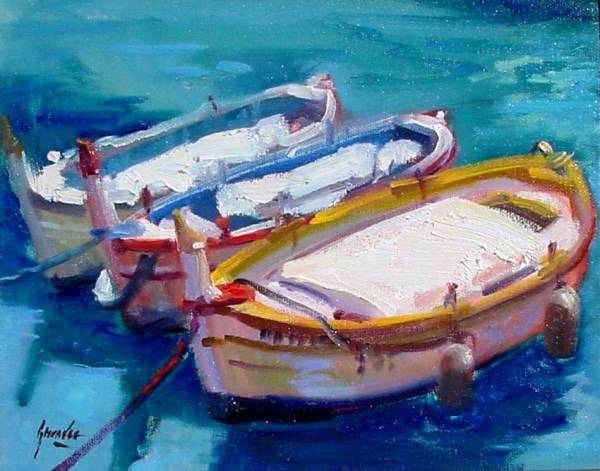 Cassis Boats by Susan F Greaves