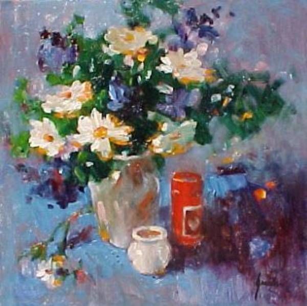 Daisies Against Blue * by Susan F Greaves