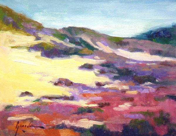 Dunes With Ice Plant, California by Susan F Greaves