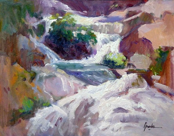 Liquid Ladder, Crystal Creek Falls by Susan F Greaves