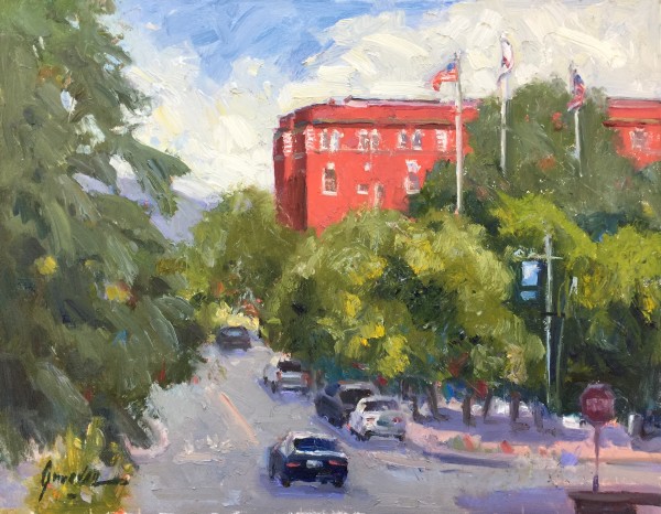 "Lorenz Hotel From Court Street, Redding" by Susan F Greaves