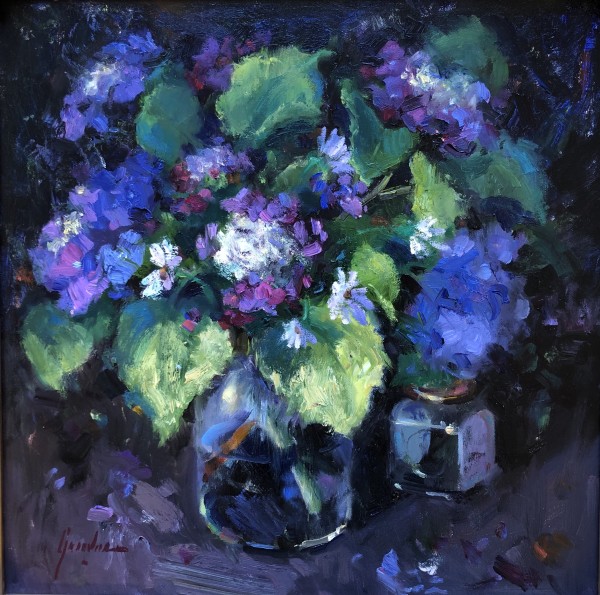 Motion and Balance, Hydrangeas by Susan F Greaves