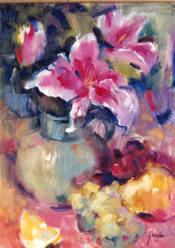 Pink Lilies ***** by Susan F Greaves