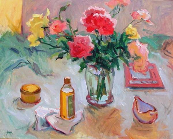 Roses and Olive Oil by Susan F Greaves