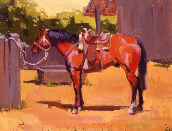 SADDLED AND WAITING by Susan F Greaves