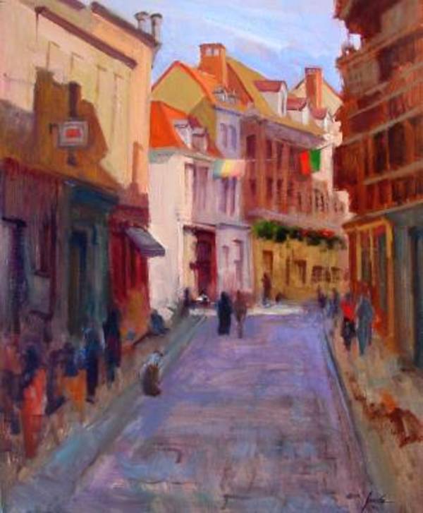 Street in Dinant by Susan F Greaves