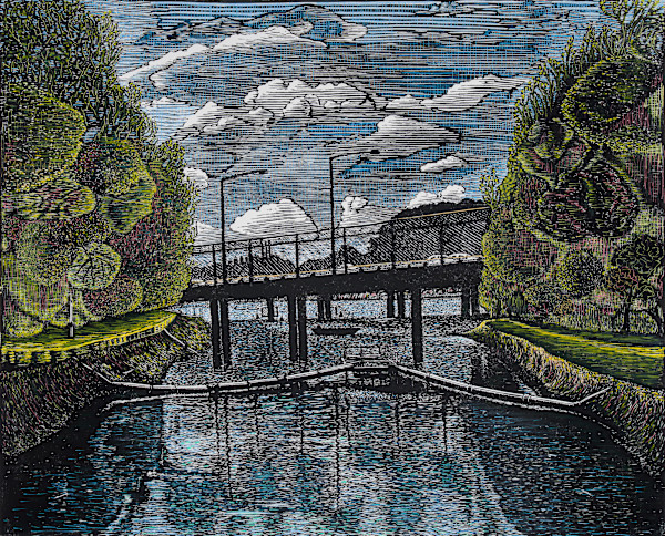 Hawthorn Canal 2023 by Maggie  Stein, Image 1.