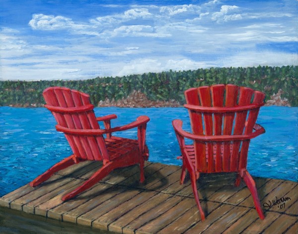 Red Chairs by Terry Warren