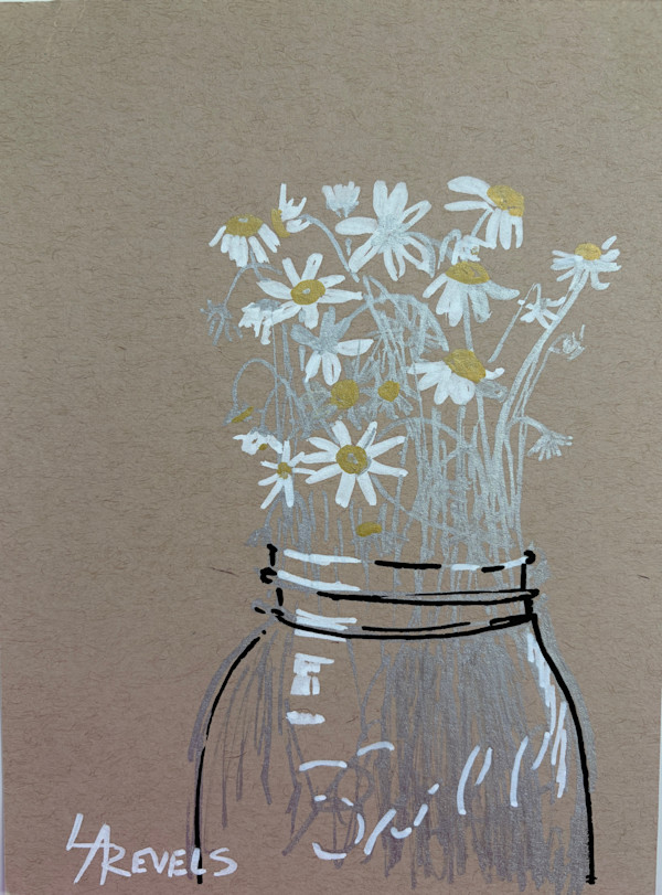 Siver Daisies & Jar by Lauren Revels, Image 2.