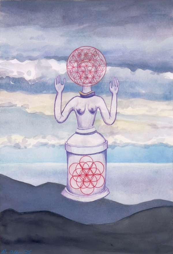 Relic 3: Poppy Goddess, framed by Regina Allen, Image 2.