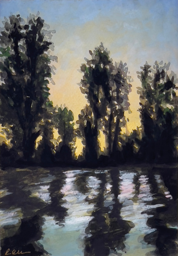Xochimilco at Sunrise (Mexico City canals) by Regina Allen, Image 1.