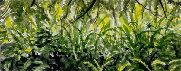 Study for Chapultepec: Mexico City Botanical Gardens by Regina Allen, Image 1.