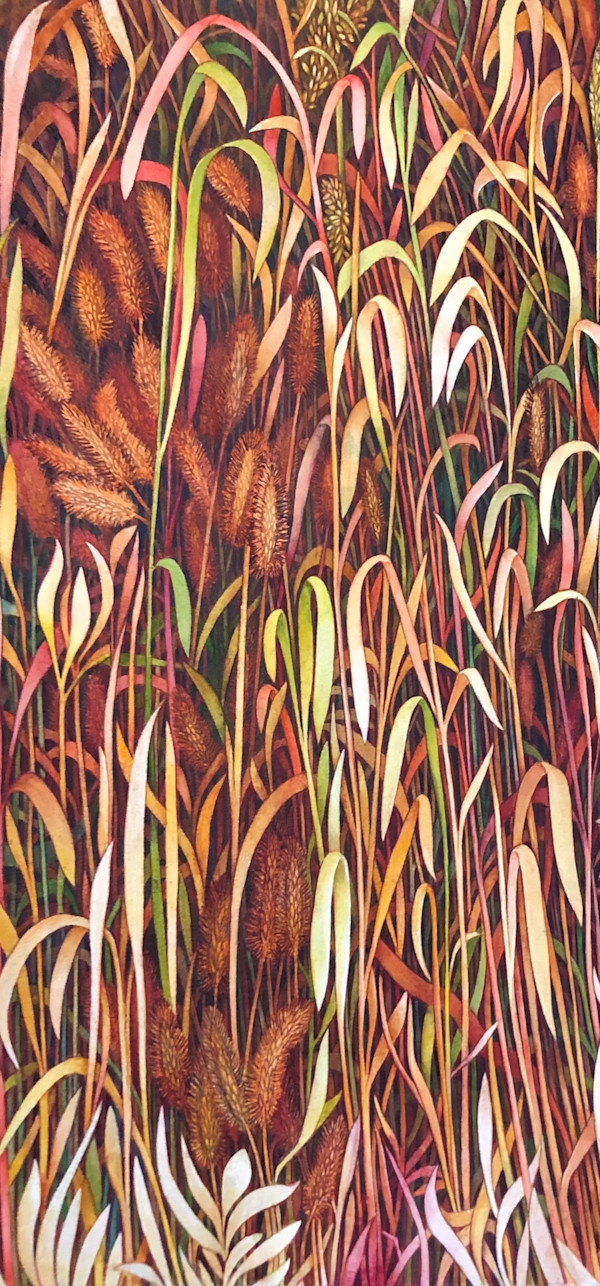 Autumn Prairie Grasses V an original watercolor by Helen R Klebesadel, Image 1.