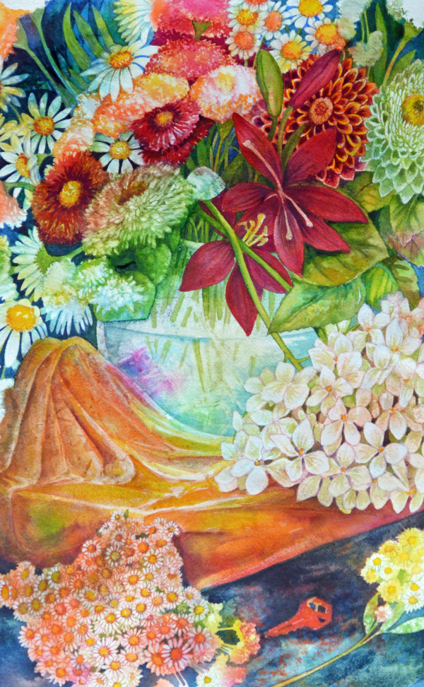 Summer Bouquet Study  I by Helen R Klebesadel