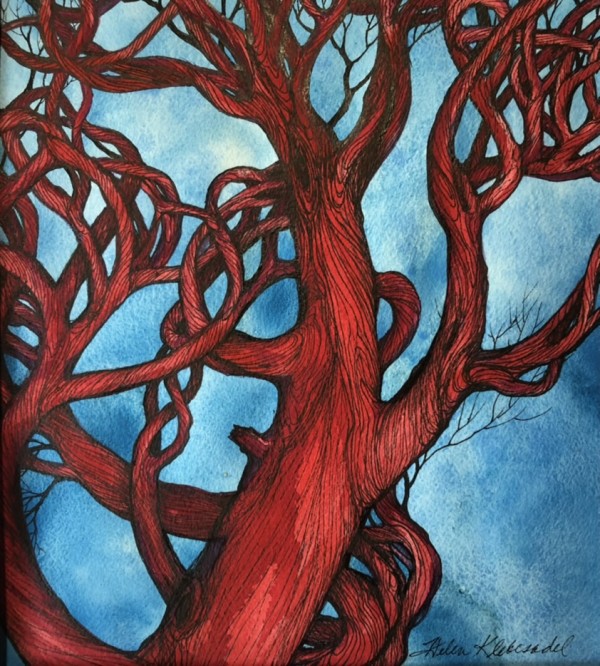 Red Tree II by Helen R Klebesadel