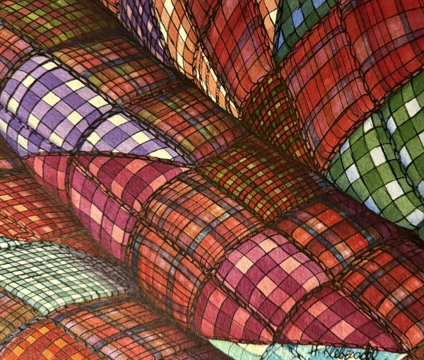 Pieced  IV - Drawing a Day #250 by Helen R Klebesadel