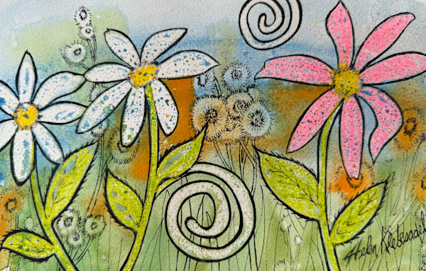 Garden Party  I- Drawing a Day #266 by Helen R Klebesadel