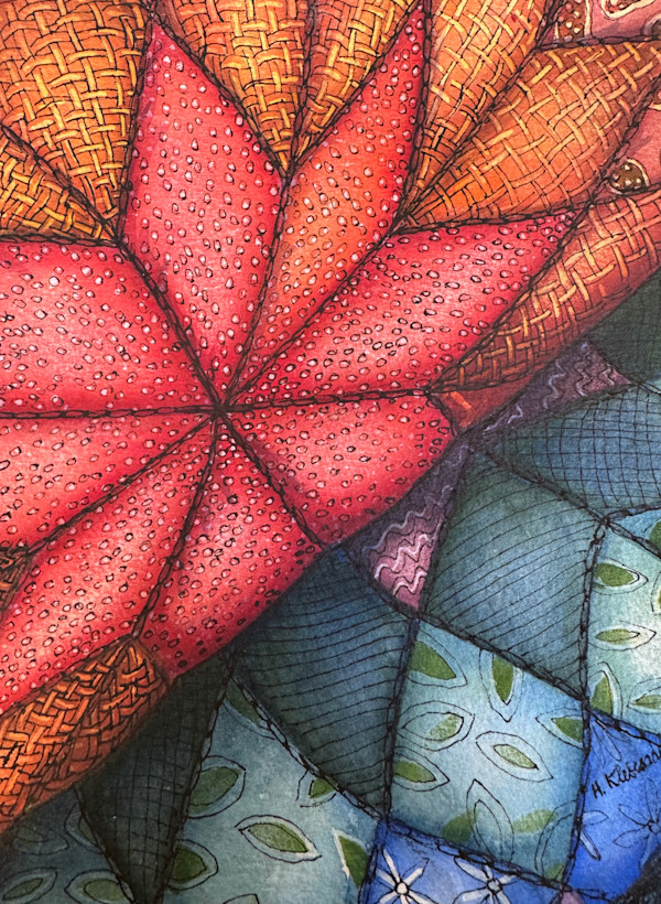 Pieced  VI - Drawing a Day #282 by Helen R Klebesadel