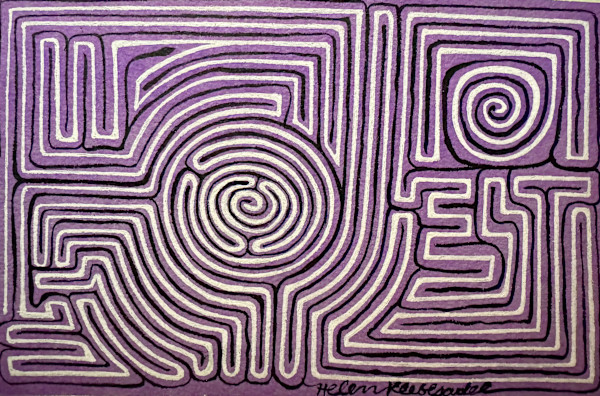 Purple Path-Drawing a Day #309 by Helen R Klebesadel