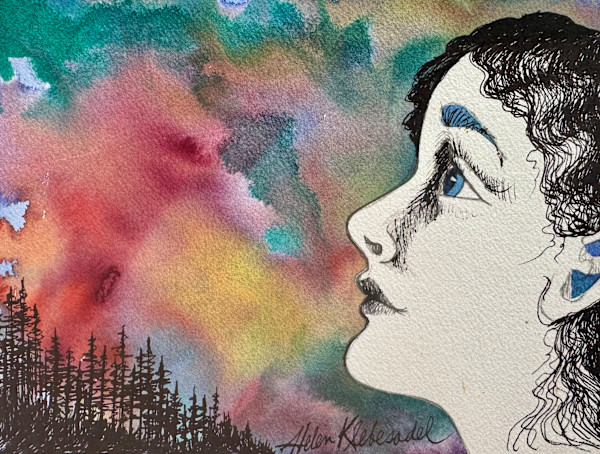 Storm's a Brewing- Drawing a Day #339 by Helen R Klebesadel