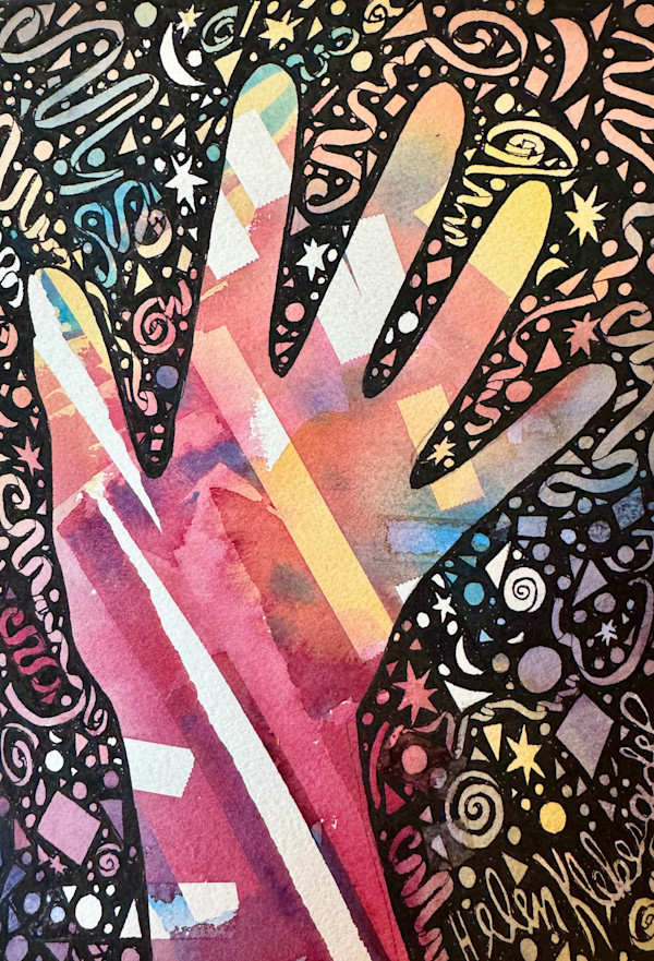 Wave Farewell to 2024 - Drawing a Day #366 by Helen R Klebesadel