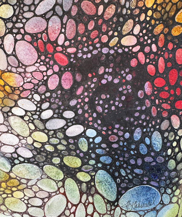 Stone Vortex - Drawing For Good #376 by Helen R Klebesadel