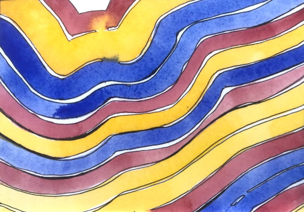 Abstract Lines -Drawing a Day # 328 by Helen R Klebesadel