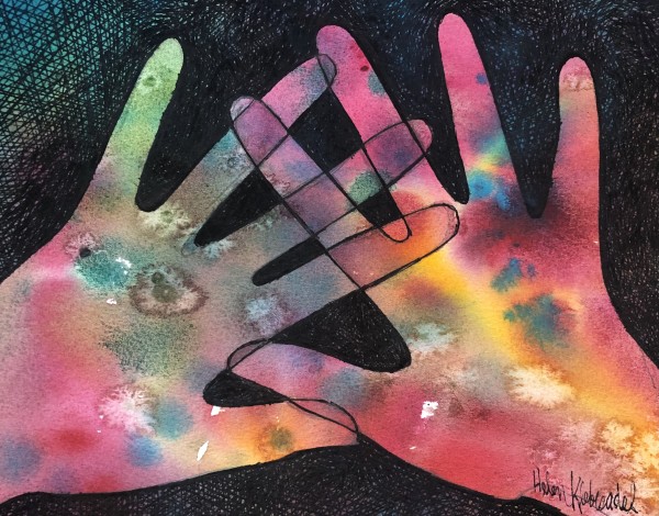 Touched -Drawing a Day #149 by Helen R Klebesadel
