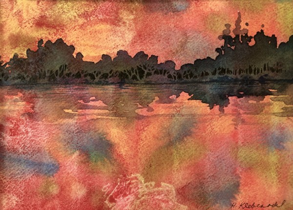 Red Lake Study I-Drawing a Day #162 by Helen R Klebesadel