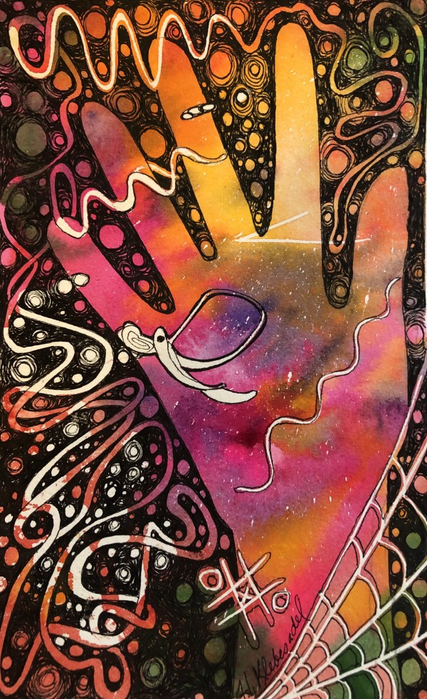 Celebration Wave - Drawing a day #185 by Helen R Klebesadel