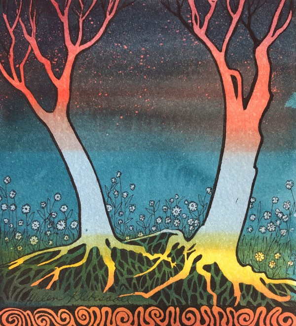 Tree Dance -Drawing a Day #183 by Helen R Klebesadel