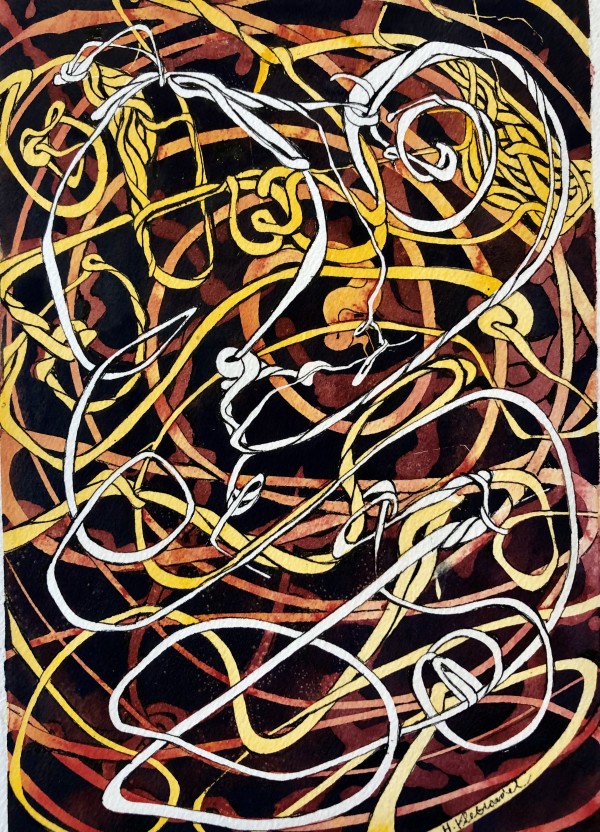 Knot Theory I - Drawing a day #182 by Helen R Klebesadel