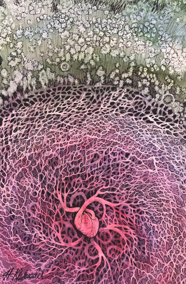 Heart of the Matter - Drawing a Day #198 by Helen R Klebesadel