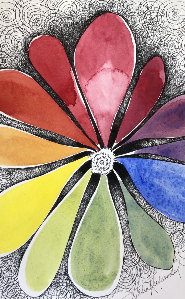 Pedal Power -Drawing a Day #184 by Helen R Klebesadel