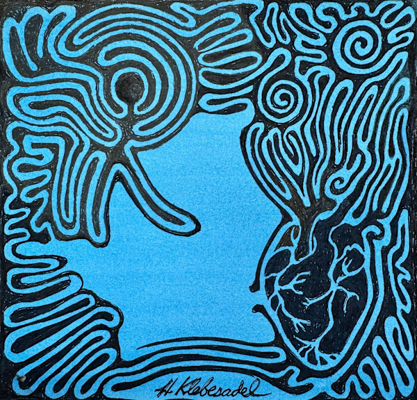 Heart of the Maze an original watercolor and ink by Helen R Klebesadel, Image 1.