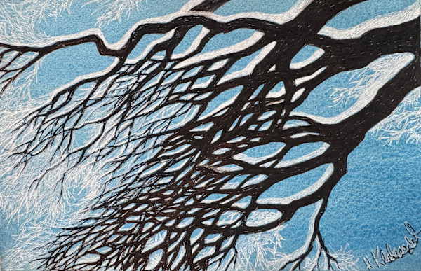 Winter Branch- Drawing for Good by Helen R Klebesadel, Image 1.